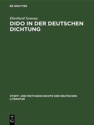 cover image of Dido in der deutschen Dichtung